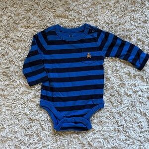 Striped Blue Baby Onesie